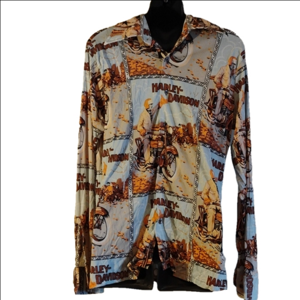 Mangredo vintage Harley Davidson shirt.No size tag, see measurements please.